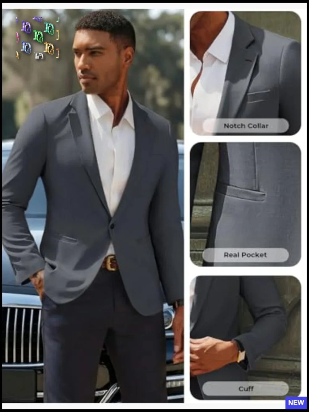 Lightweight Sport Coat Classic Notch Lapel One Button Casual Blazer Regular Fit